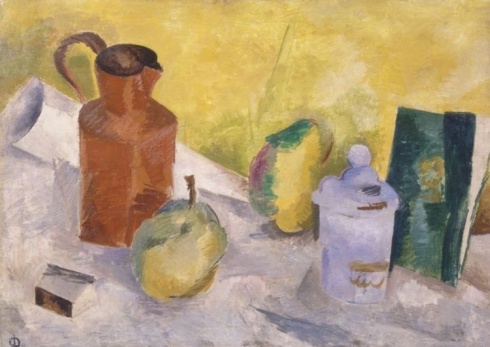 Фальк  Р. Р. (1886 –1958). Натюрморт на желтом фоне. 1917 