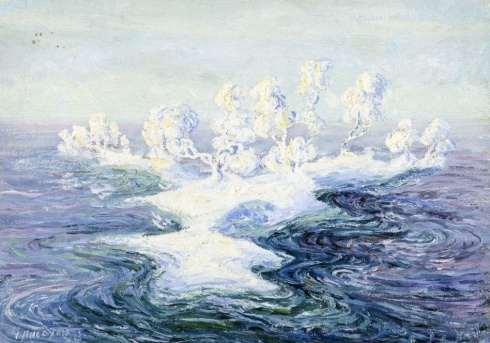 Причудливые облака на воде. 1910